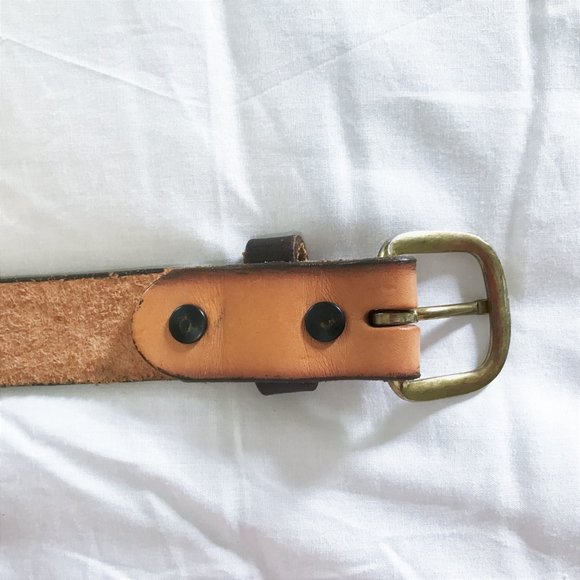 Vintage Western Leather Tooled Belt M, L, Kingston - Picture 6 of 9